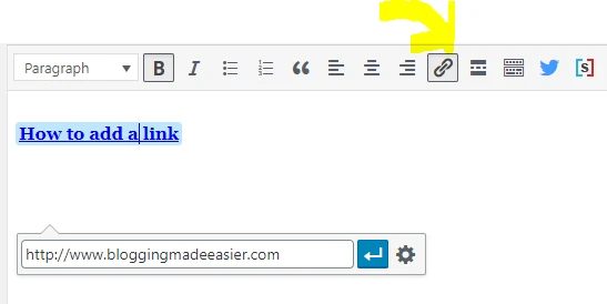 How to add links to WordPress website