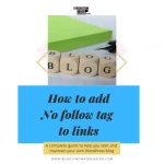 How to add no follow option to Links (step by step tutorial to add no follow tag)