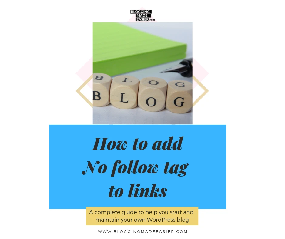 How to add no follow option to Links (step by step tutorial to add no follow tag)