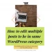 How to edit multiple posts to be in WordPress category at once