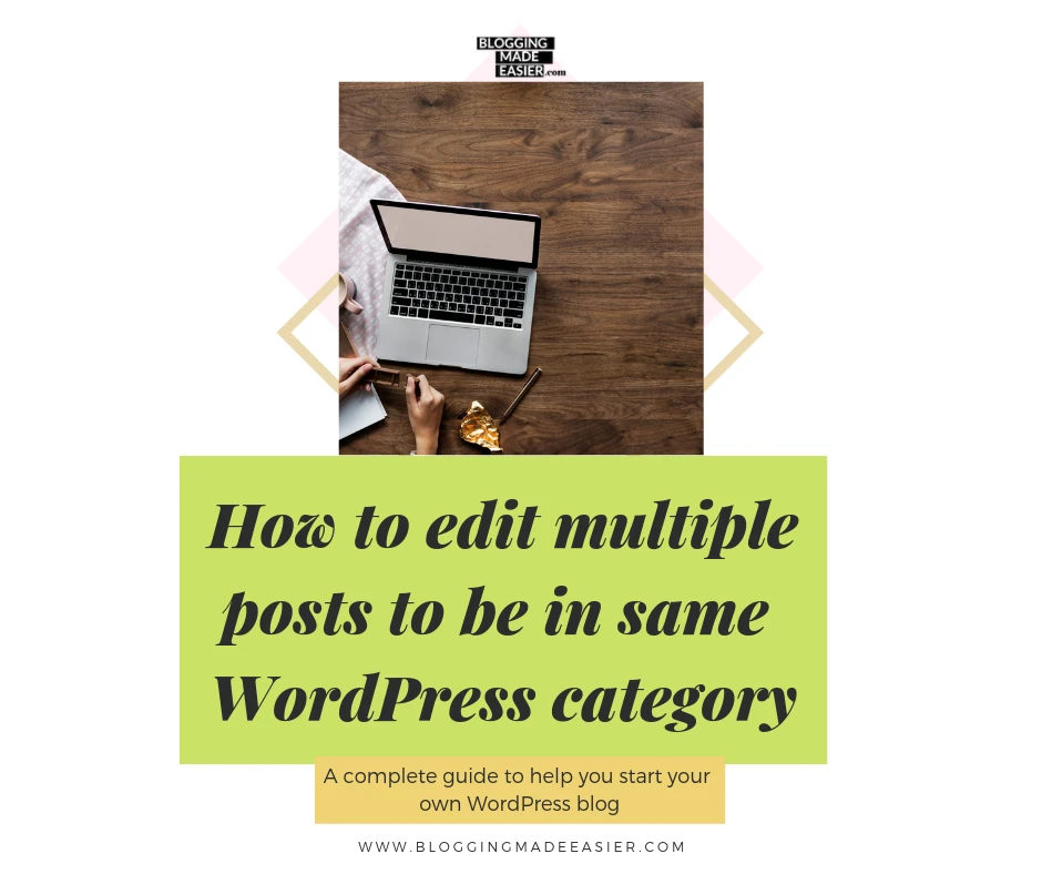 How to edit multiple posts to be in WordPress category at once
