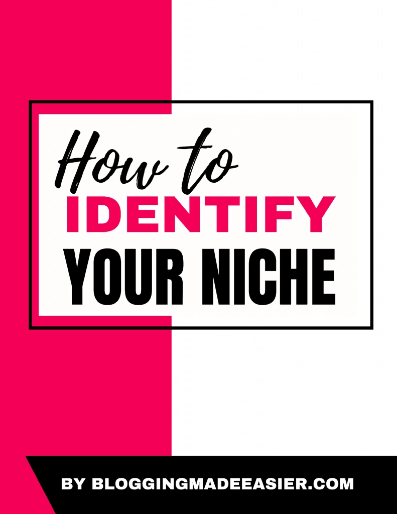 Bonus - How to identify your niche